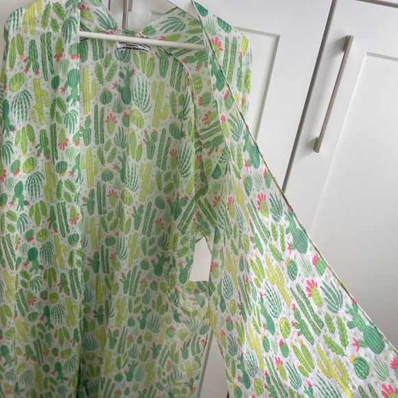 Swim beach sheer long coverup cactus desert one size - Picture 6 of 7